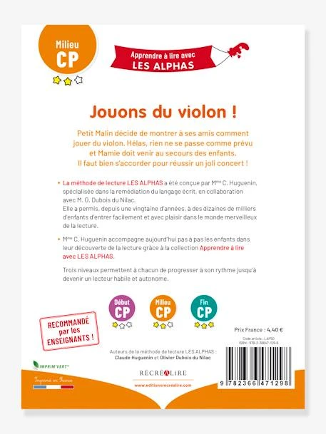 Apprendre à Lire Avec Les Alphas - Jouons Du Violon ! RÉCRÉALIRE Orange - Recrealire – Image 4