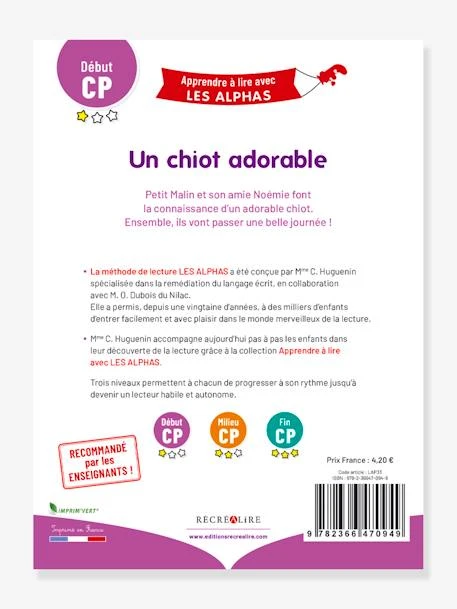 Apprendre à Lire Avec Les Alphas - Un Chien Adorable RÉCRÉALIRE Violet - Recrealire – Image 3