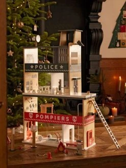 Centre De Secours Poste De Police + Poste De Pompiers En Bois FSC® Blanc - Vertbaudet