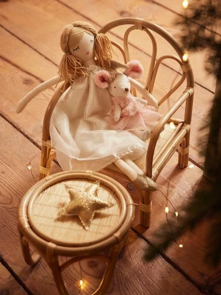 Chaise + Table Poupon En Rotin Beige - Vertbaudet – Image 3