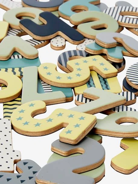 Chiffres Et Lettres Minuscules Magnétiques En Bois FSC® Multicolore - Vertbaudet – Image 2