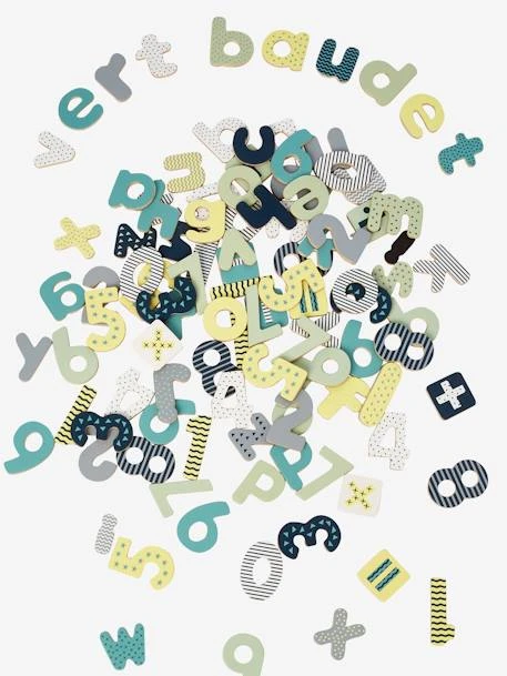 Chiffres Et Lettres Minuscules Magnétiques En Bois FSC® Multicolore - Vertbaudet