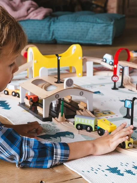 Circuit De Train 66 Pièces En Bois FSC® Multicolore - Vertbaudet – Image 3