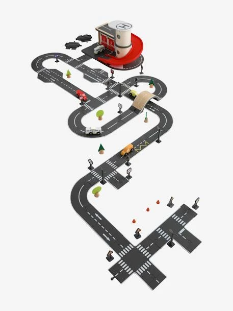 Circuit De Voitures En Bois FSC® Multicolore - Vertbaudet – Image 4