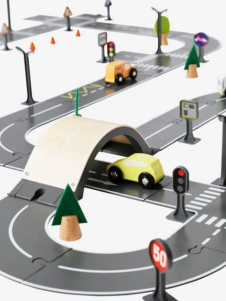 Circuit De Voitures En Bois FSC® Multicolore - Vertbaudet – Image 5