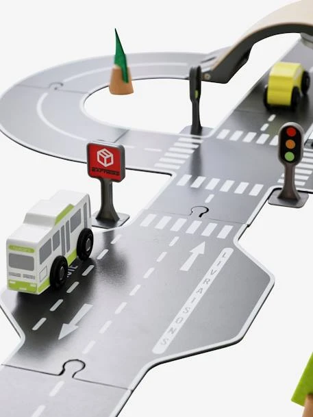 Circuit De Voitures En Bois FSC® Multicolore - Vertbaudet – Image 6