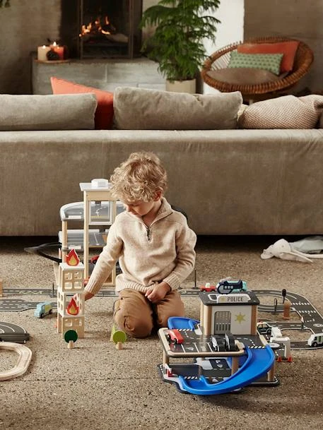 Garage En Bois 3 Niveaux En Bois FSC® Multicolore - Vertbaudet – Image 2