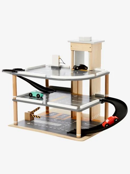 Garage En Bois 3 Niveaux En Bois FSC® Multicolore - Vertbaudet – Image 4