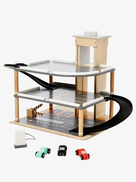 Garage En Bois 3 Niveaux En Bois FSC® Multicolore - Vertbaudet – Image 5