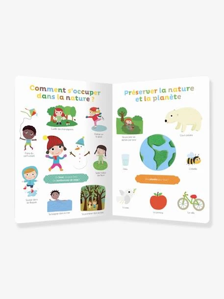 Imagier Ma Nature à Découvrir Et à Toucher AUZOU Blanc - Auzou – Image 3