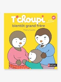 Livre T'choupi Bientôt Grand Frère - NATHAN Jaune - Nathan