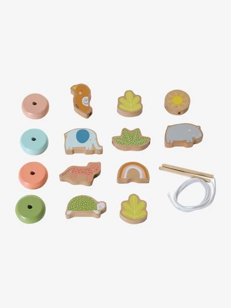 Mes Premières Perles à Enfiler En Bois FSC® Multicolore - Vertbaudet – Image 2
