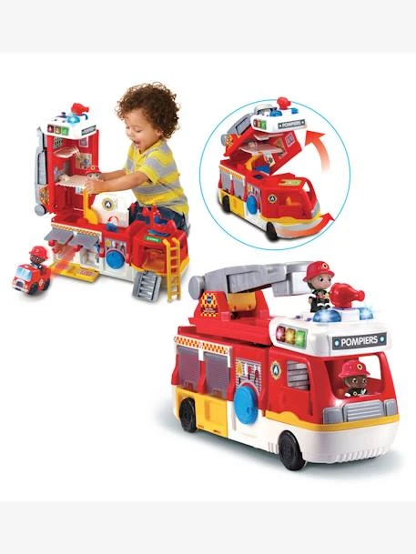 Tut Tut Copains - Super Camion/caserne De Pompiers VTECH Rouge - Toutes Les Marques – Image 2