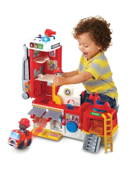 Tut Tut Copains - Super Camion/caserne De Pompiers VTECH Rouge - Toutes Les Marques